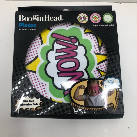 BooginHead Girl Superhero Plate Set, 3-Pack - Picture 2 of 6
